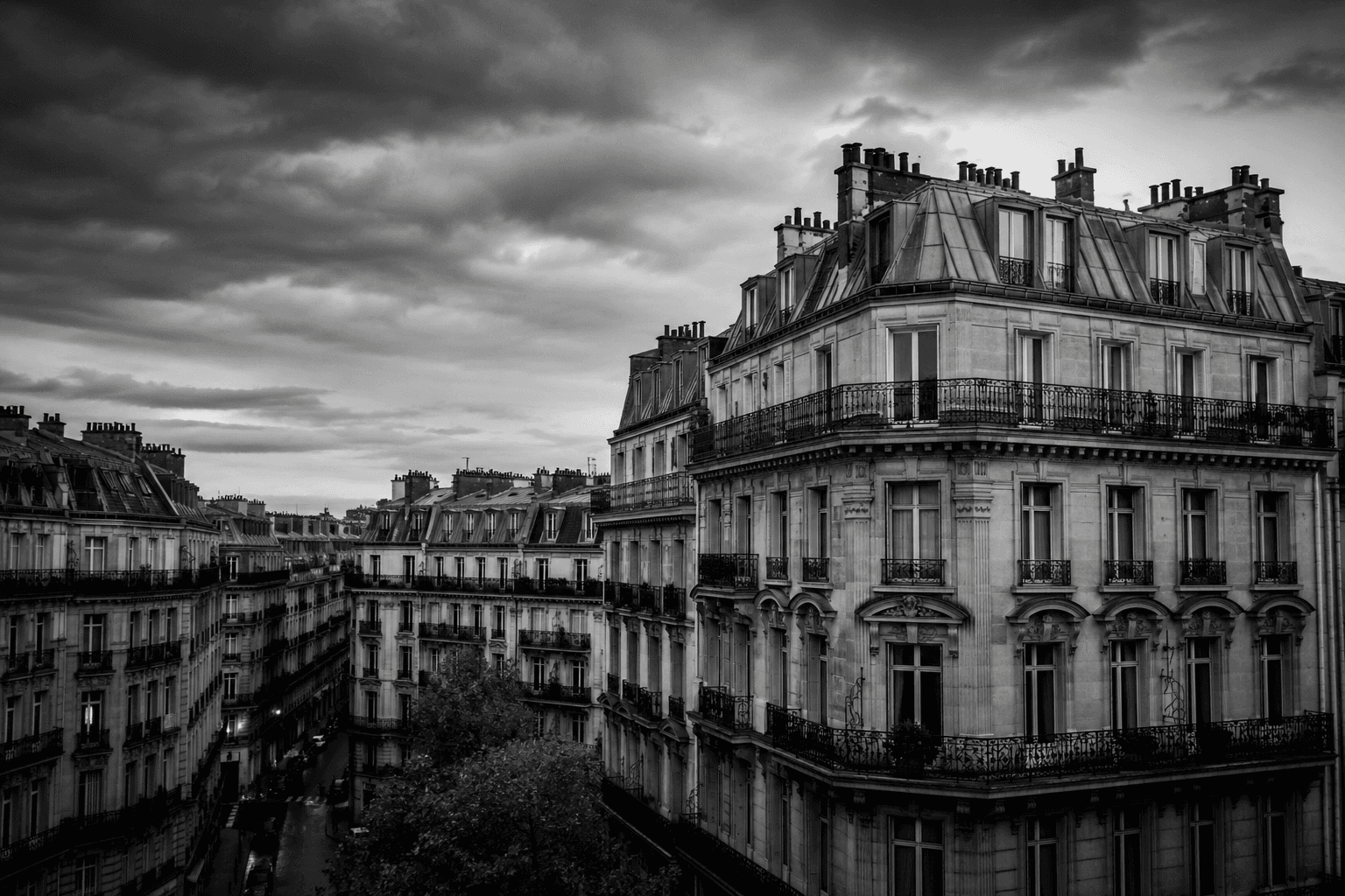 Façades d'immeubles haussmanniens